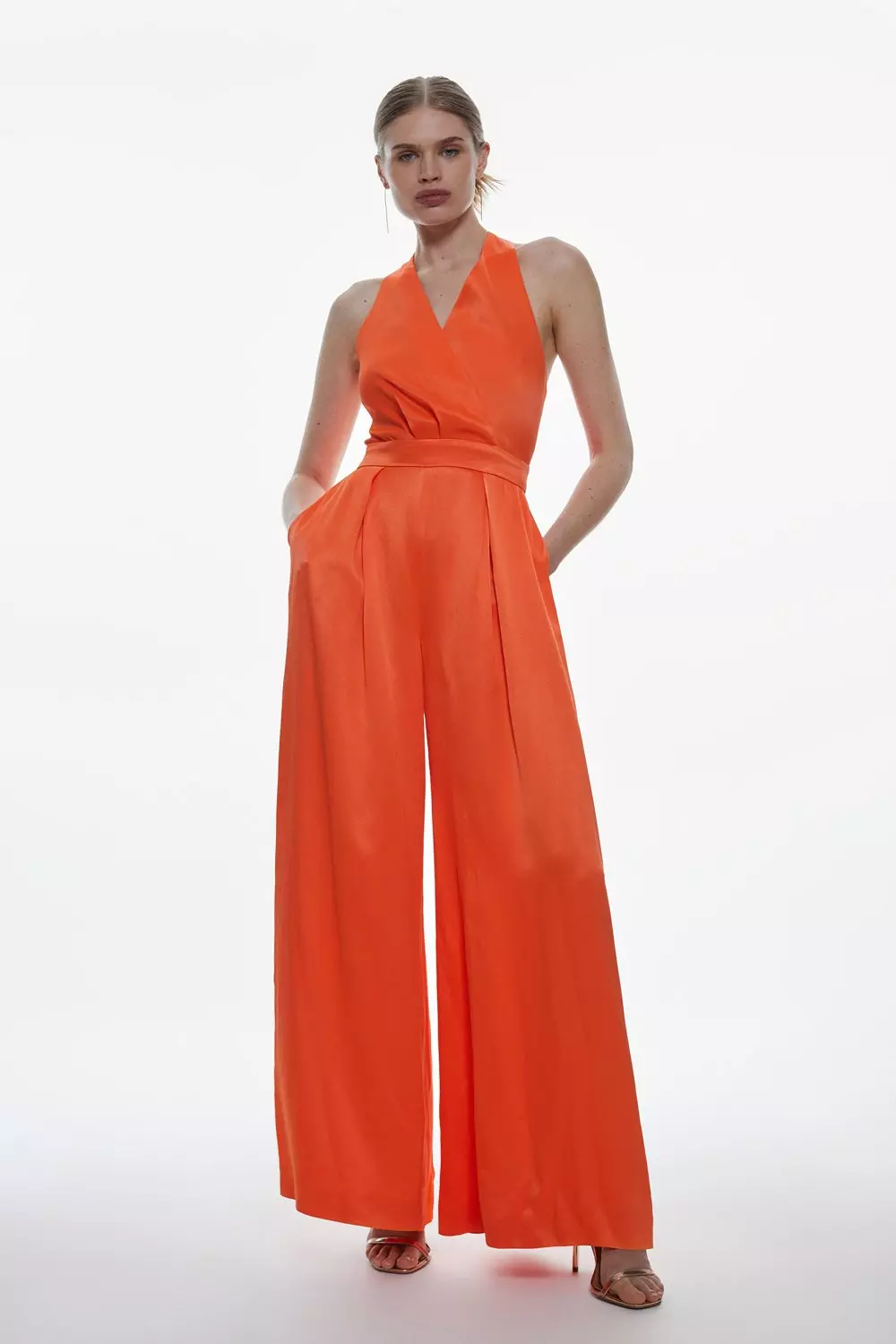 Karen millen best sale red jumpsuit